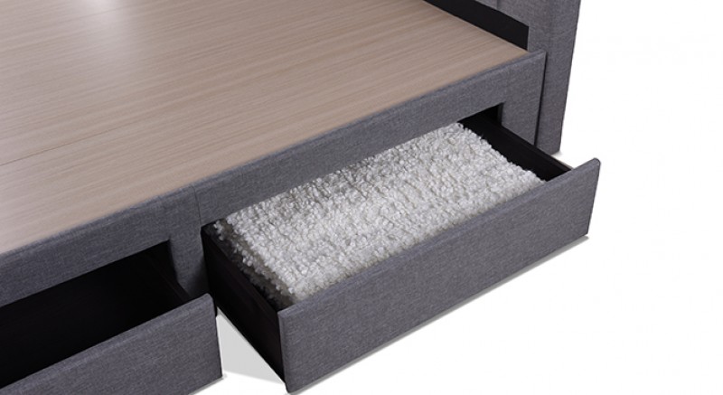 LEMON UPHOLSTERED STORAGE BED Queen Size